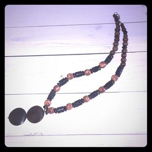 Custom Wood and Decorated Beads Necklace